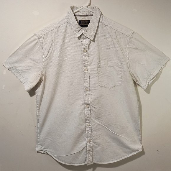 Demin & Flower Men's Medium White Button Down Shirt - Picture 4 of 11